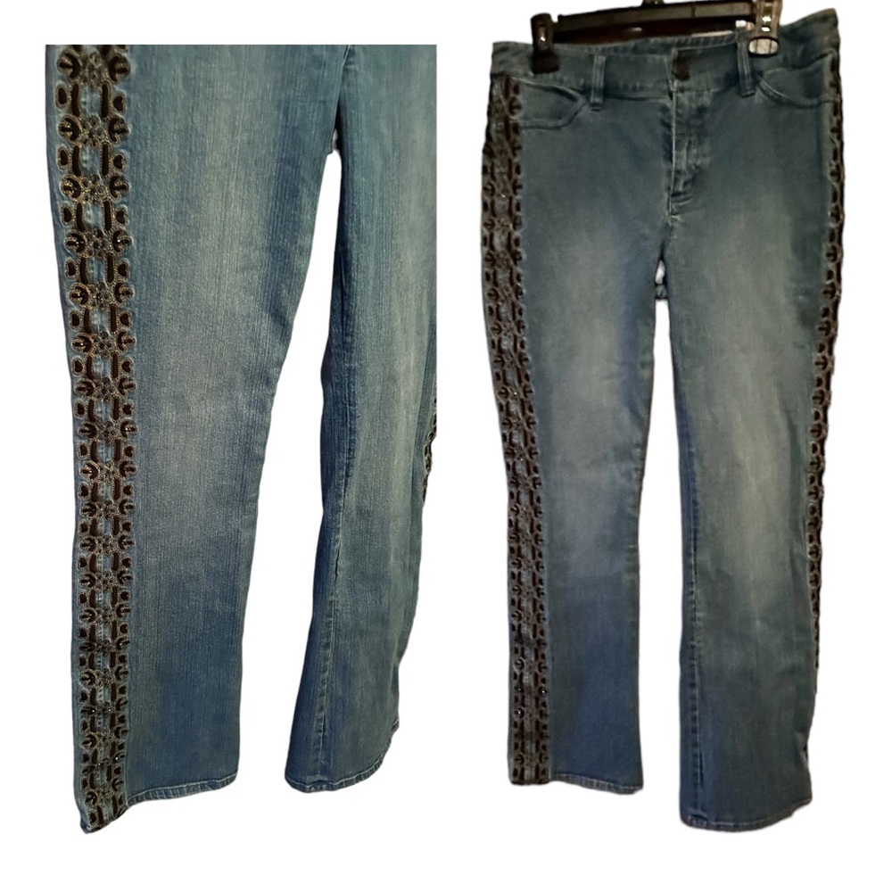 Telluride Beaded Jeans Bootcut Size 10